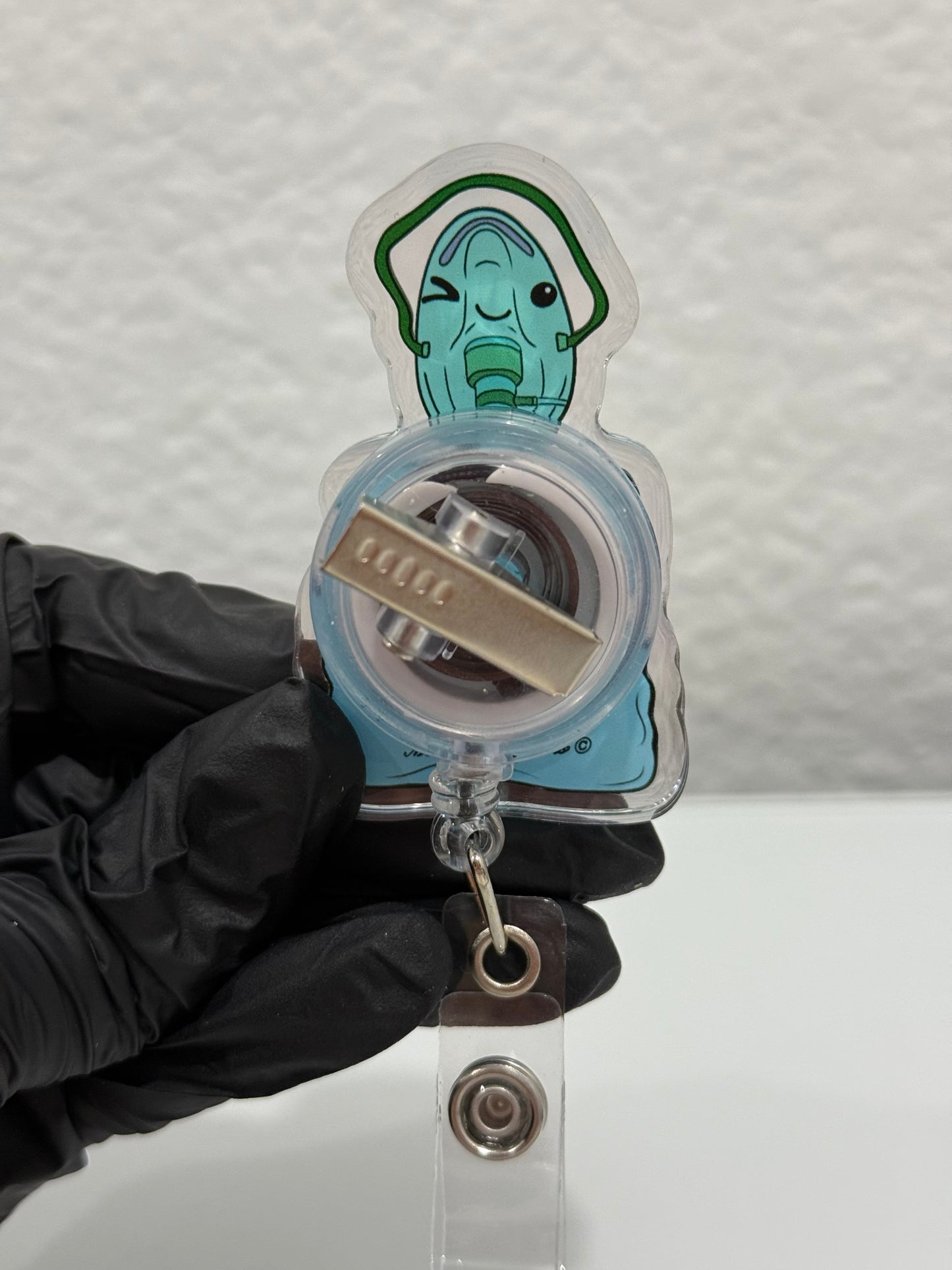 Non-rebreather mask, NRM shaker badge reel, christmas gift, nurse, nursing, ED nurse, Respiratory therapy, RT, oxygen therapy,