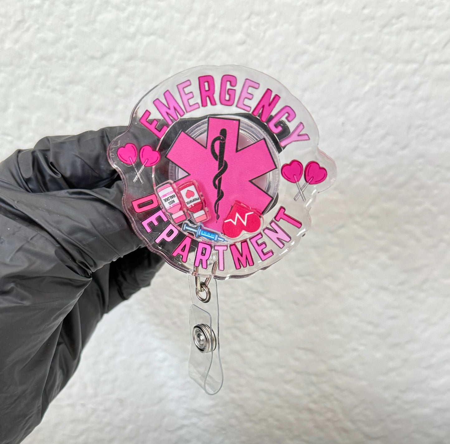 Emergency Valentine’s Shaker Badge Reel, ER shaker badge reel, funny badge reel, nurse gift, doctor gift.