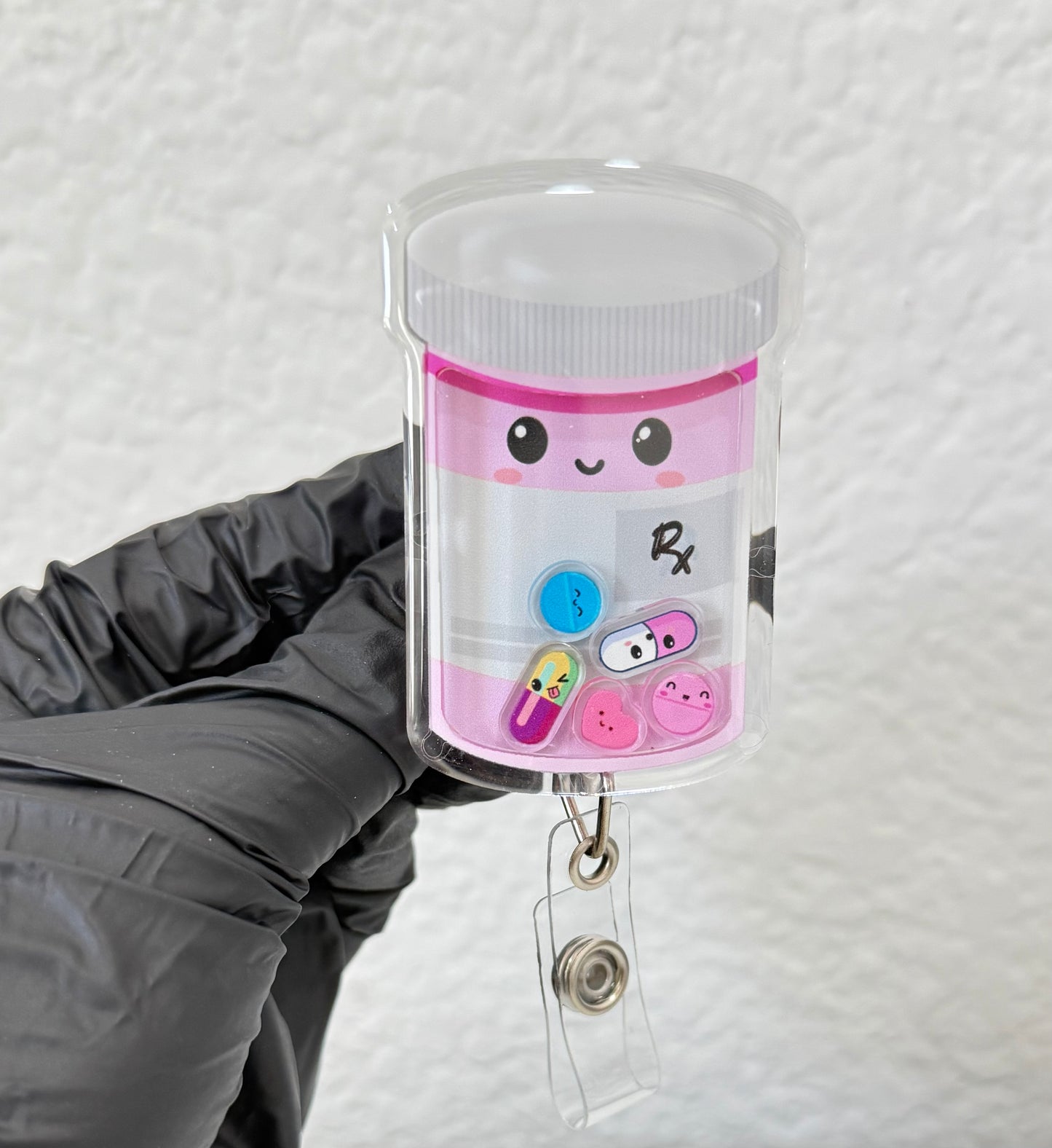 Chill Pills Shaker Badge Reel, Retractable ID, Nursing Shaker Badge Reel, Cute Nursing Gifts, San valentines gift.