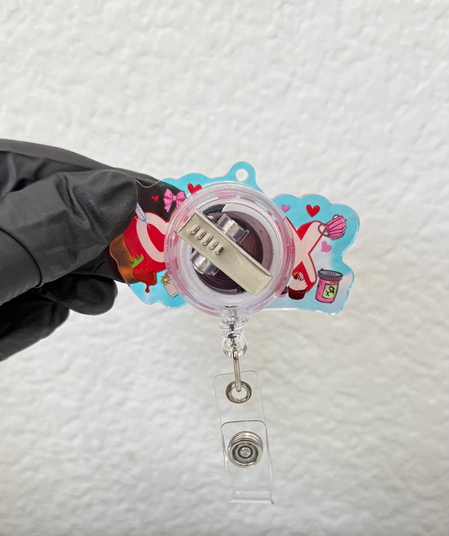 XOXO badge reel, Valentines Day Badge Reel, XO, Nurse Badge Reel, Retractable ID Holder, Interchangeable, Glitter Badge