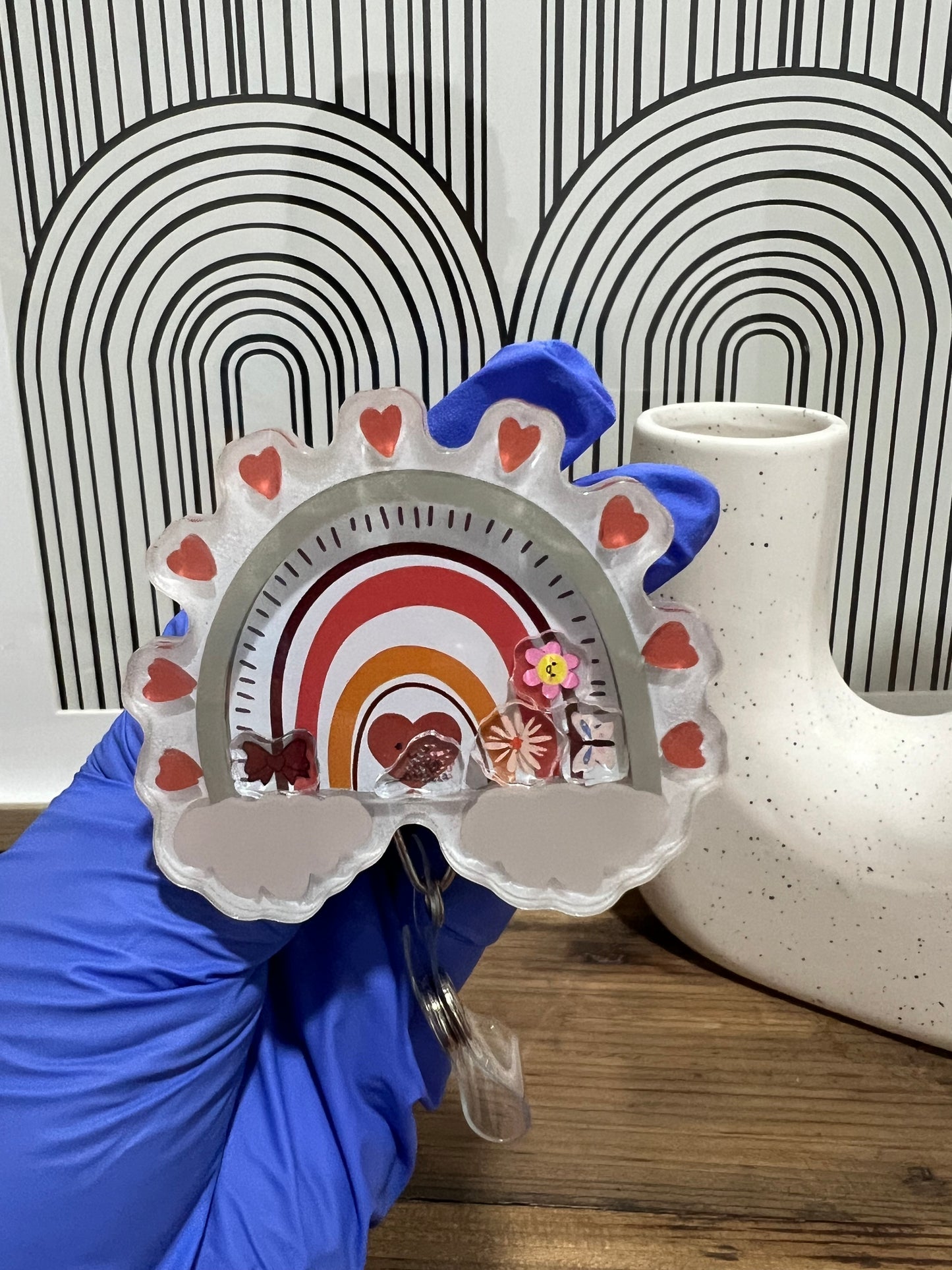 Shaker Badge Reel: Boho rainbow