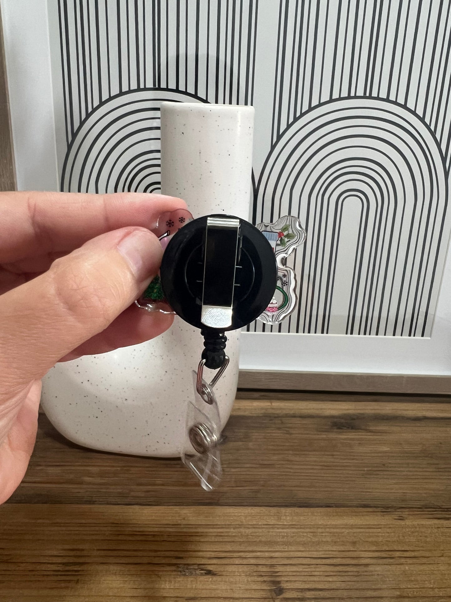 ICU nurse, badge reel