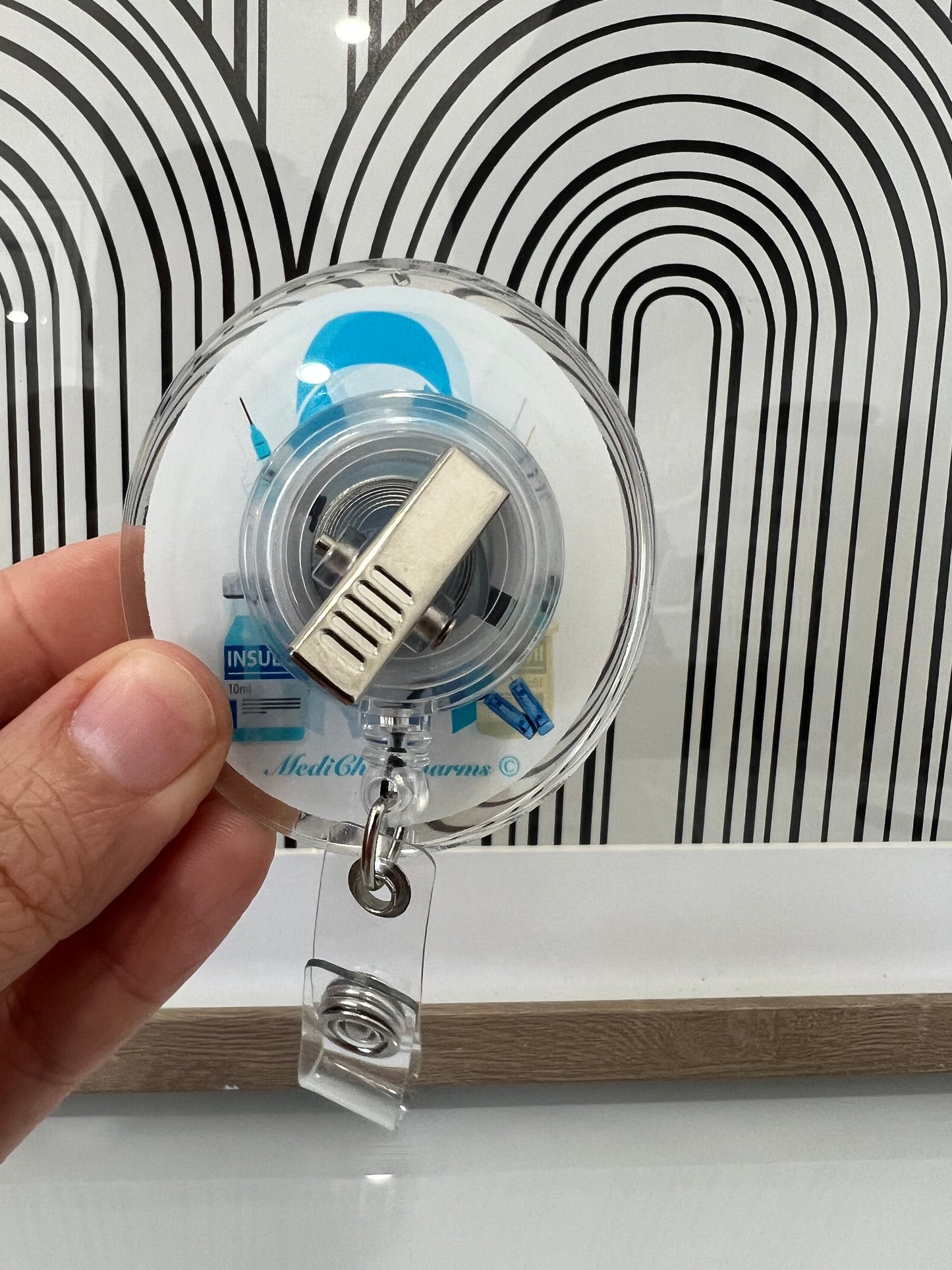 Diabetes shaker badge reel, Type 1 Diabetes Badge Reel - T1D Badge Reel - Diabetes Awareness Badge Reel, T1D Badge Holder, Endocrinology Gift, Medical Badge Reel