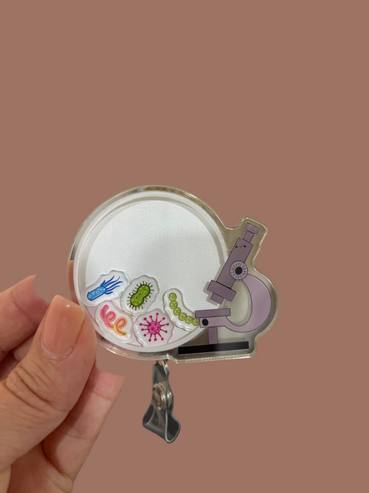 Shaker badge Reel: Microscope