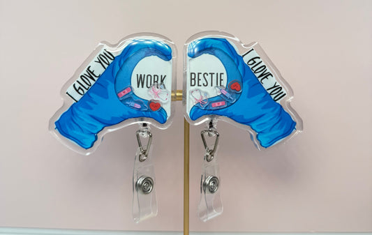 I Glove You Shaker Badge Reel | Funny Healthcare Gift, Bestfriend