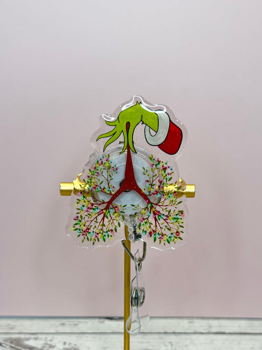Grinch Lungs, Christmas Nurse badge reel, Respiratory Therapist, Lung Christmas Lights, Nursing Christmas badge reel, Grinch Christmas Gift