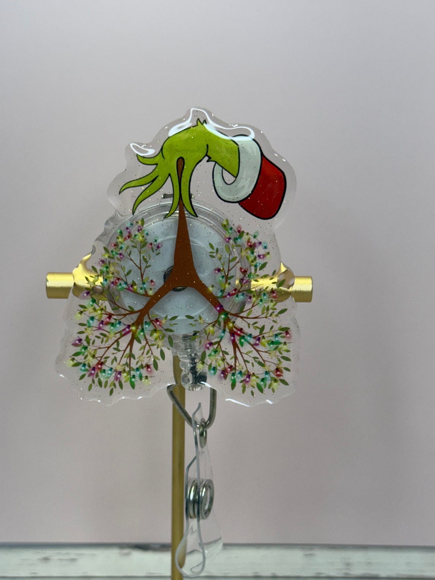 Grinch Lungs, Christmas Nurse badge reel, Respiratory Therapist, Lung Christmas Lights, Nursing Christmas badge reel, Grinch Christmas Gift