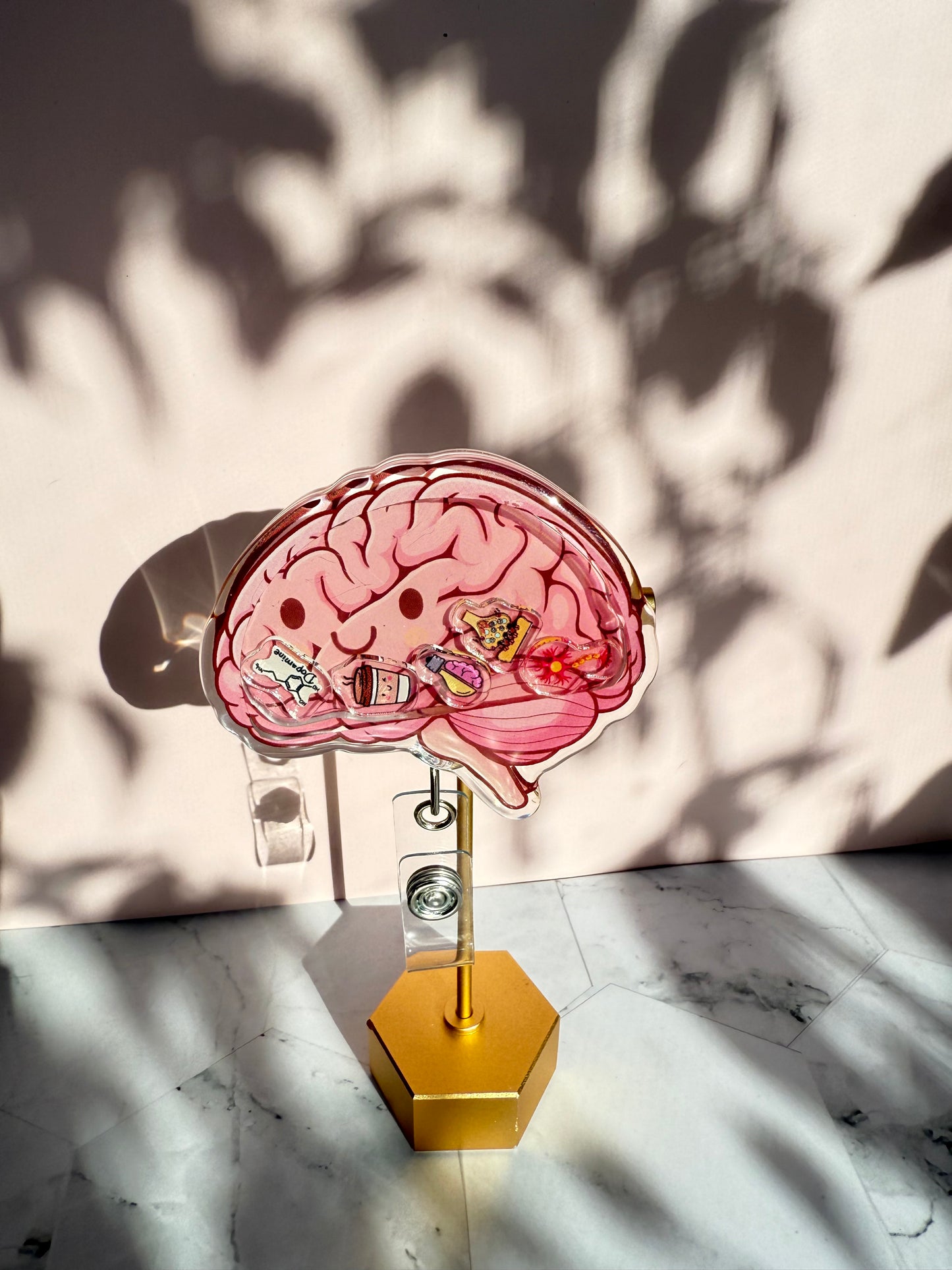 Brain Shaker Badge Reel: Mental Health Neuro Nurse ID Holder