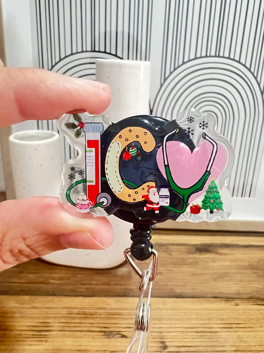 ICU nurse, badge reel